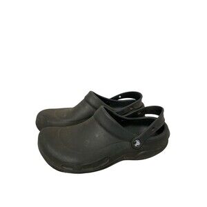 Crocs Bistro Clogs Slip Resistant Shoes Workwear Black Unisex M's 13